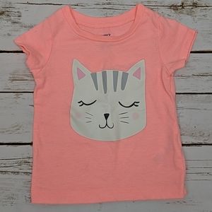 Carter's Pink Cat Shirt 12M